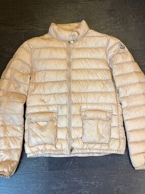 MONCLER Lans Packable Short Down Jacket puffer light pink/beige size 1 women's